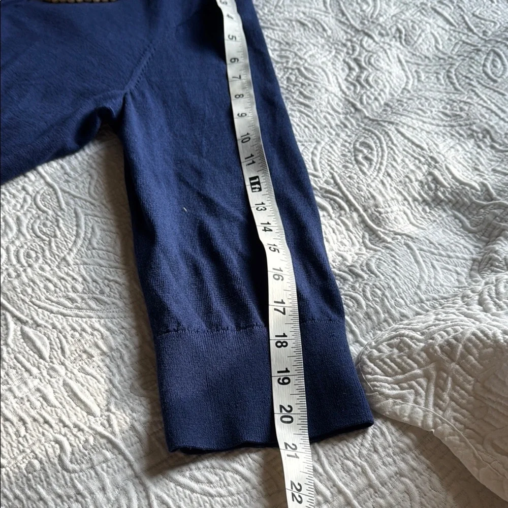 kate spade Blue Cardigan Sweater with 3/4 Sleeves PtP 20”